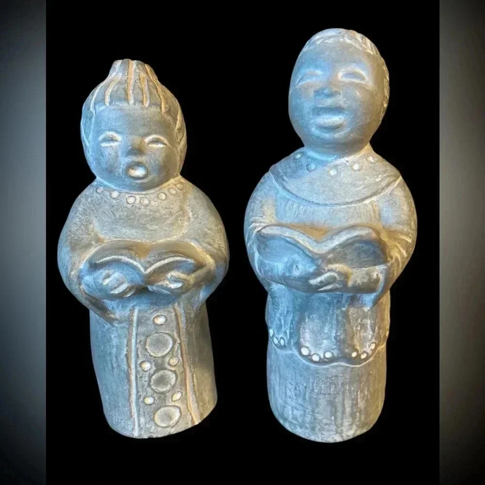 Pair of Angels singing in choir made and signed by Isabel Bloom 1997​